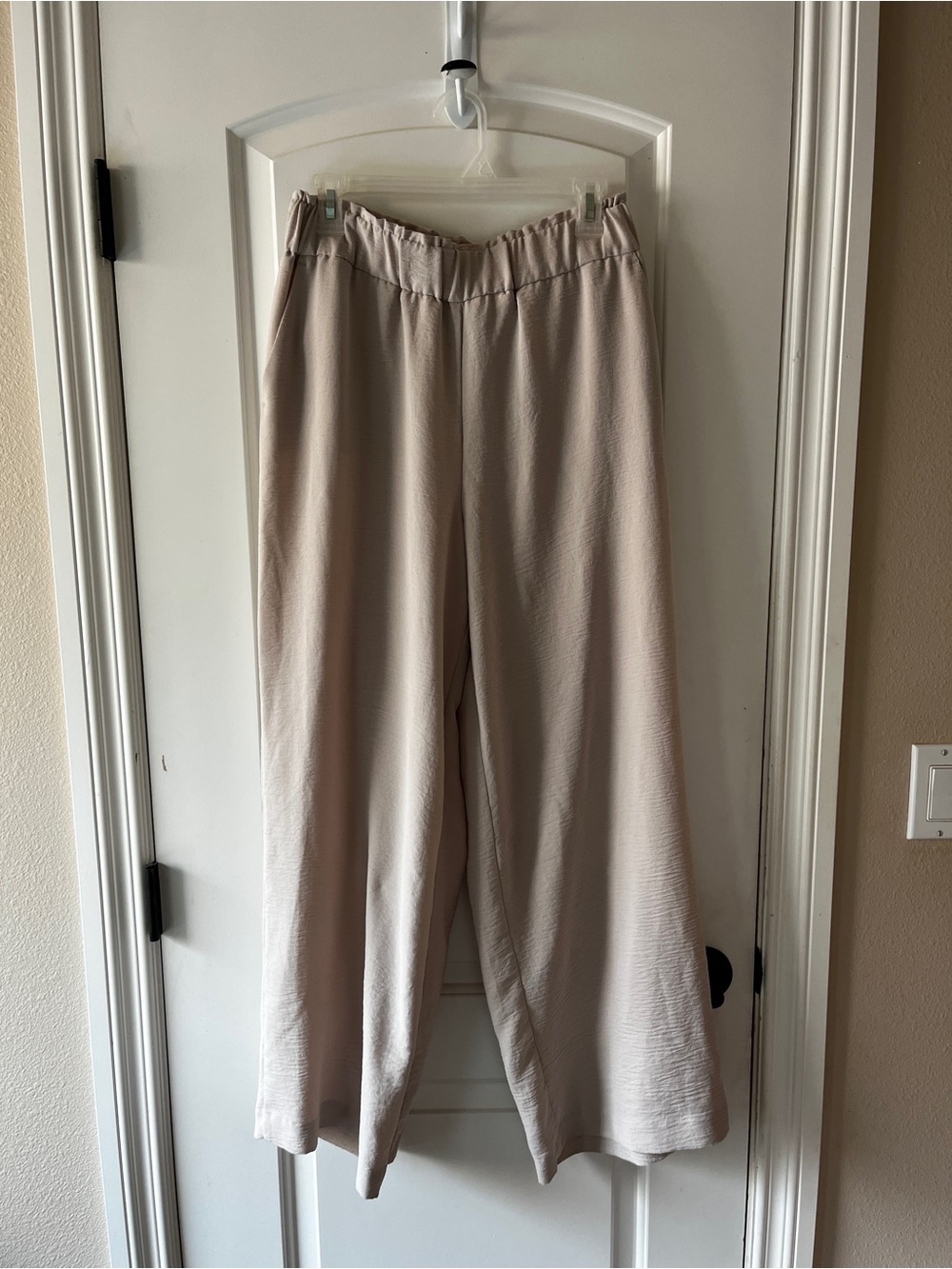 Hilary Radley Soft Pull-On Pants in Light Beige